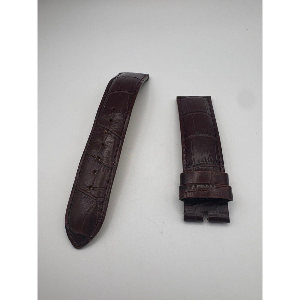 NewLife 20mm Genuine Leather Watch Strap - Dark Brown Crocodile skin